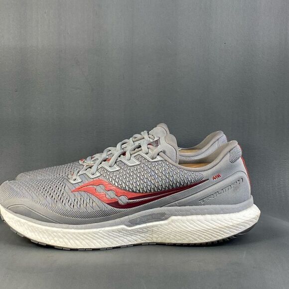 Saucony Men's Triumph 18 Road Running Shoe Alloy Red size 11.5